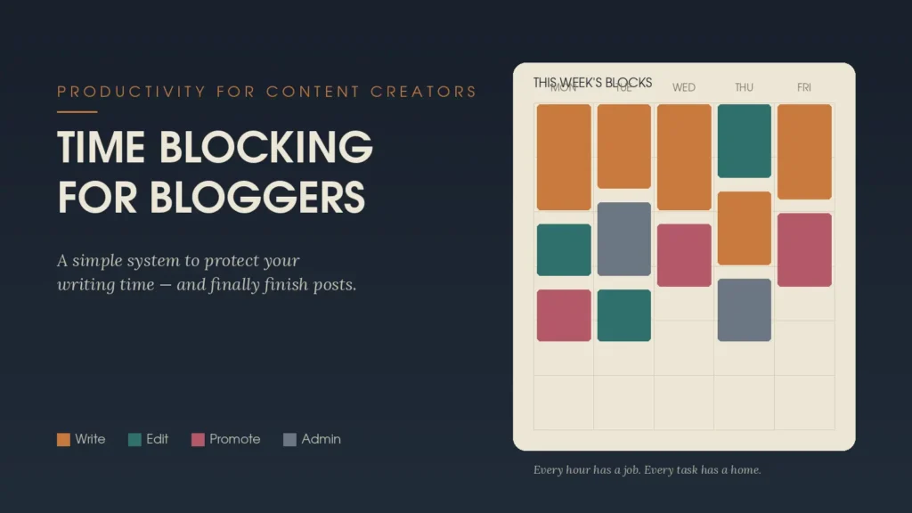 Time Blocking for Bloggers: The Secret to Writing More Without Burning Out