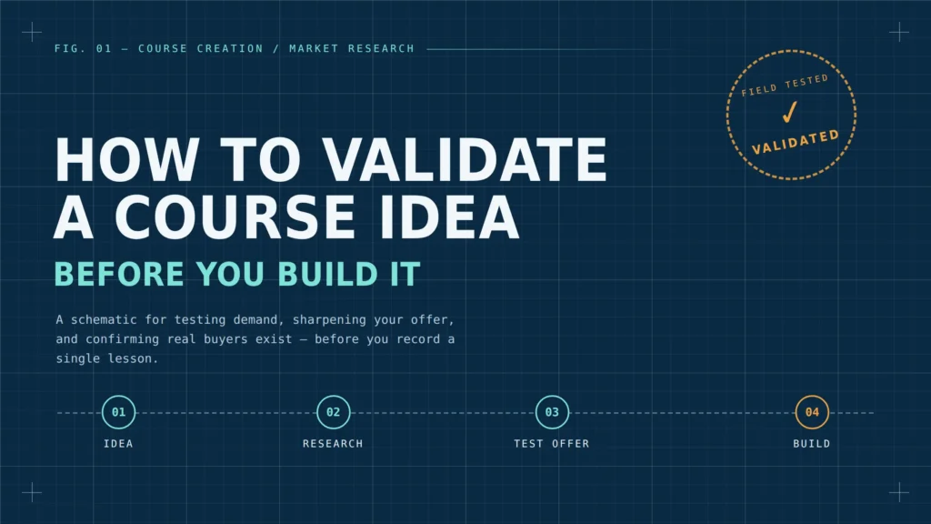 Validate a course idea